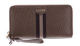 LIU JO Tilde Zip Around Wallet XL Dark Mocha LIU JO Tilde Zip Around Wallet XL Dark Mocha
