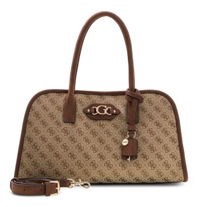 GUESS Samantha Girlfriend Satchel Latte Logo / Brown GUESS Samantha Girlfriend Satchel Latte Logo / Brown