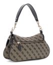 GUESS Samantha Flap Shoulder Bag Black Logo GUESS Samantha Flap Shoulder Bag Black Logo
