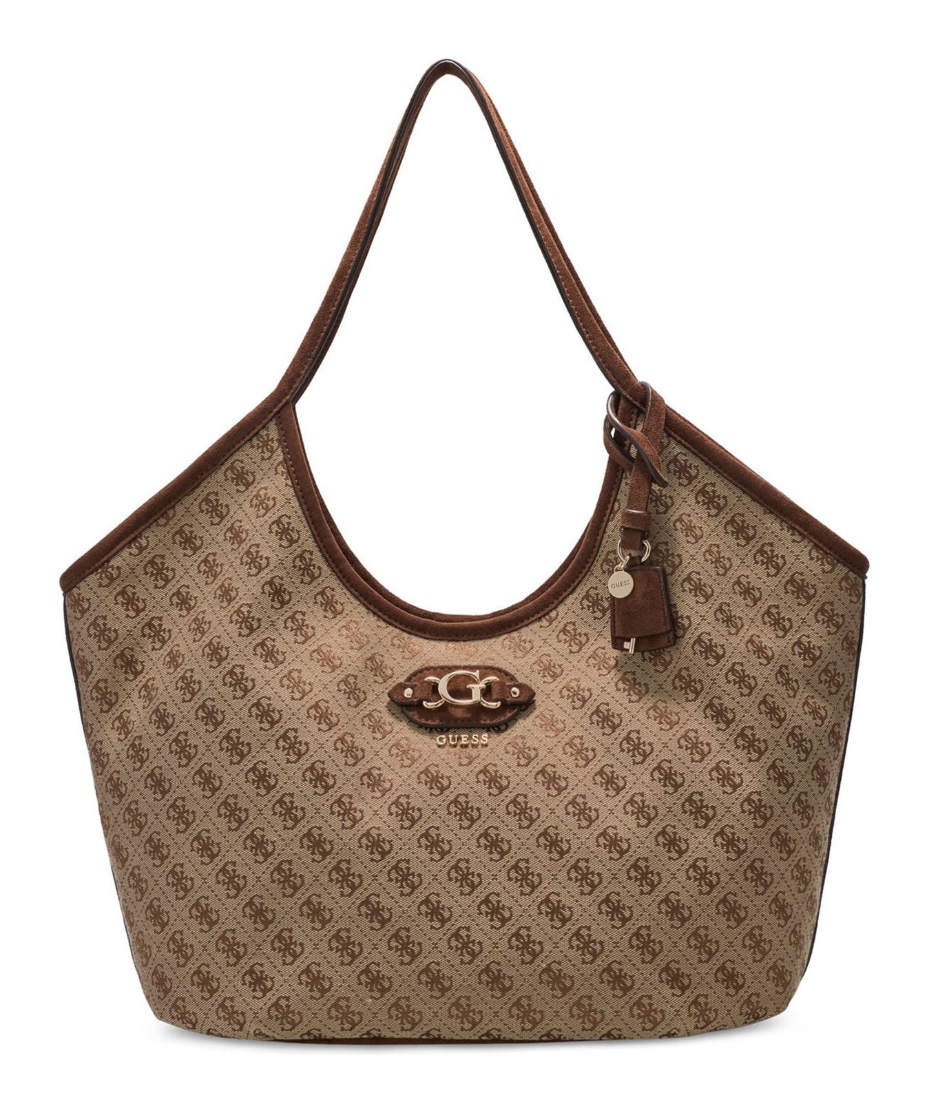 GUESS Samantha Girlfriend Tote Latte Logo / Brown