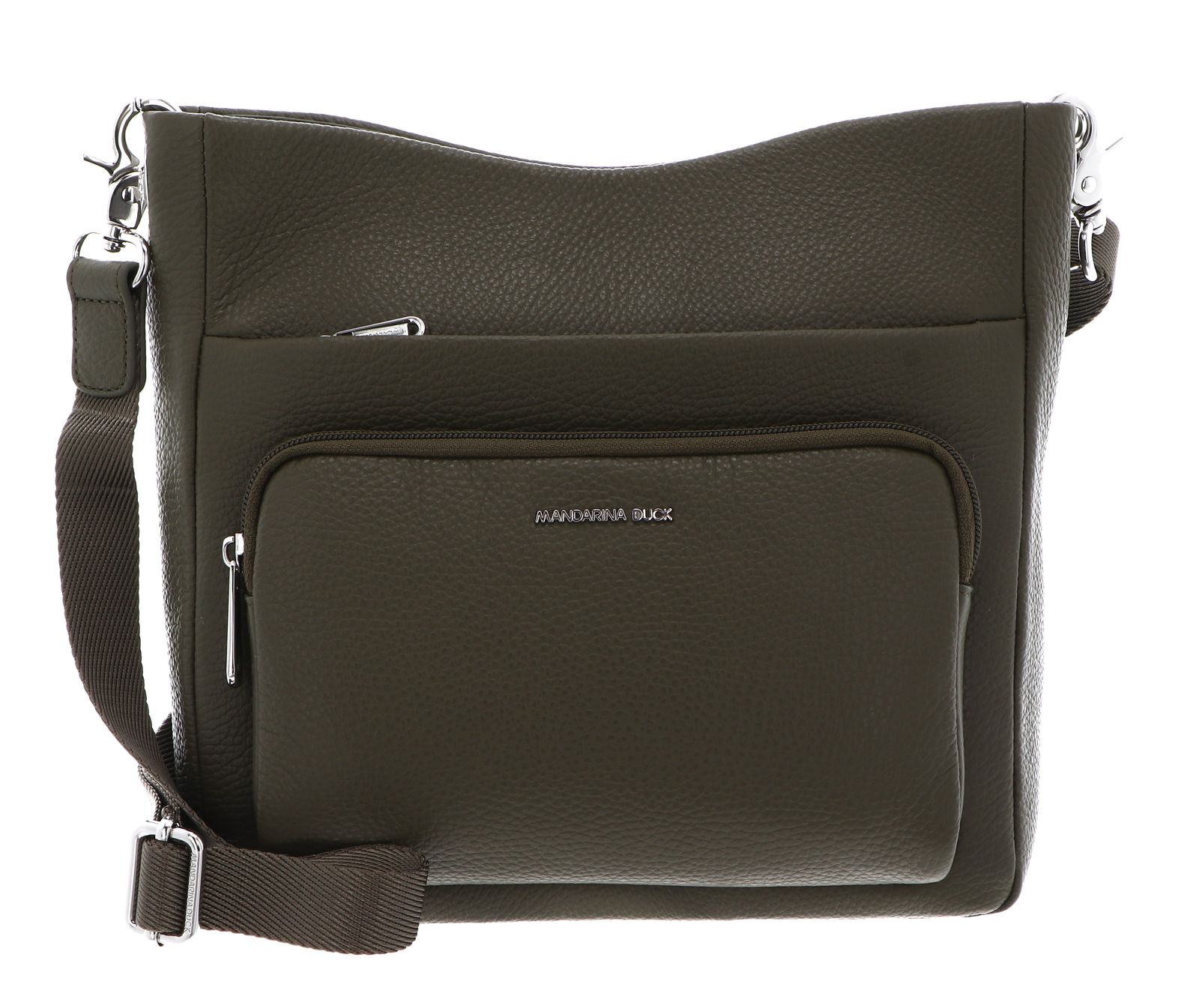 MANDARINA DUCK Mellow Leather Crossover Bag Winter Olive