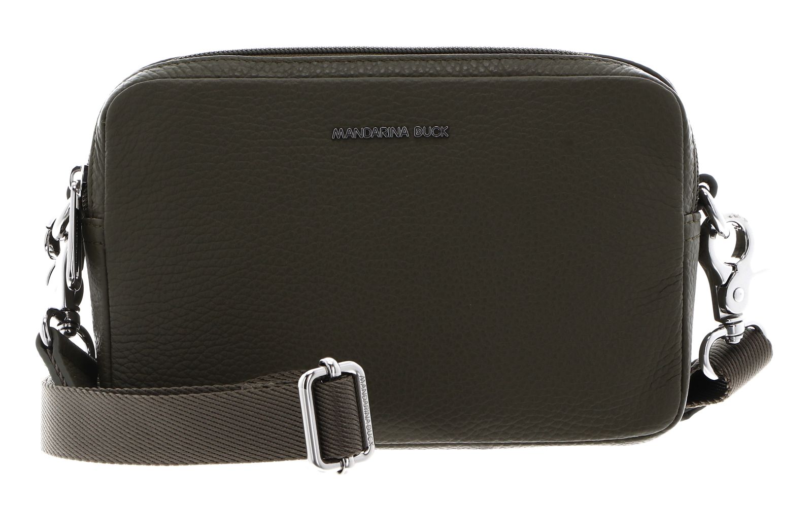 MANDARINA DUCK Mellow Leather Crossbody Camera Bag Winter Olive