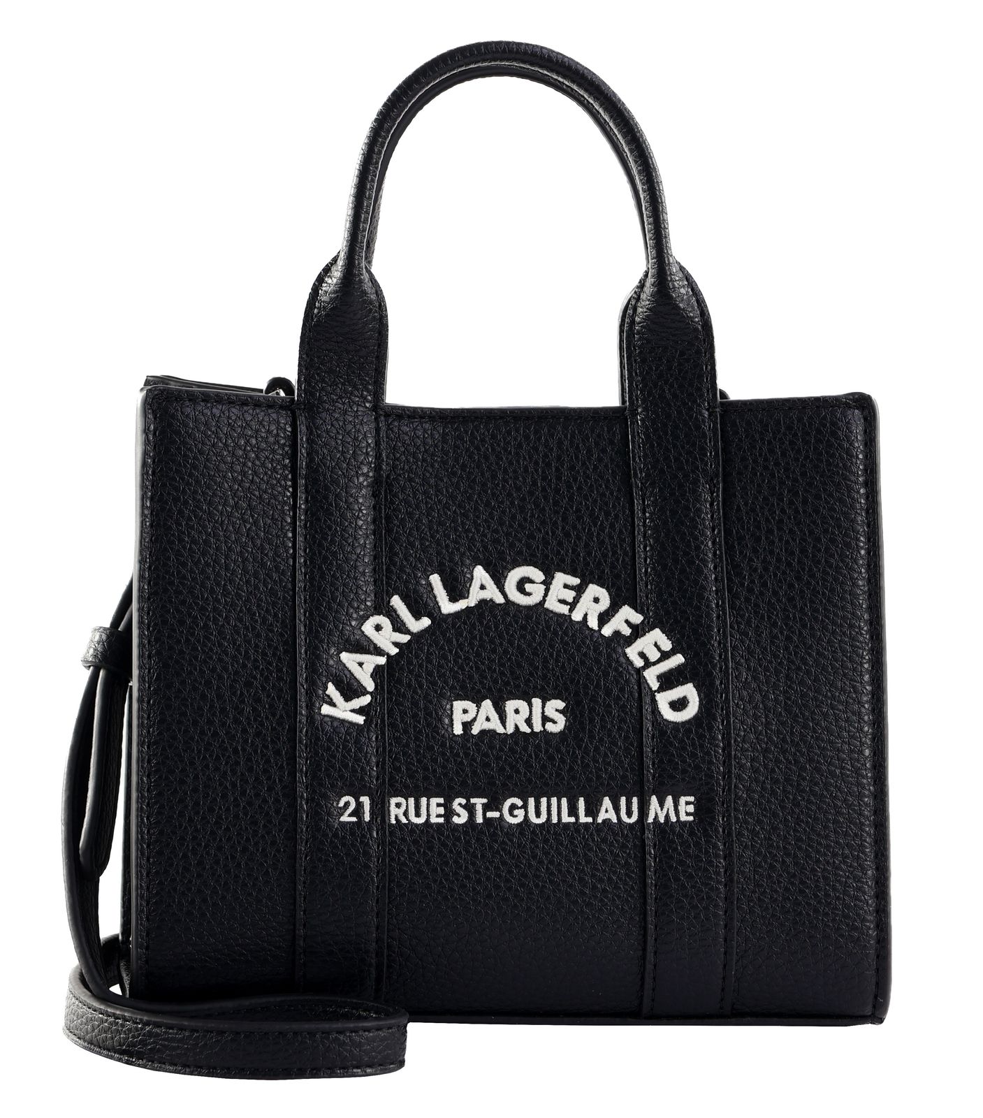 KARL LAGERFELD Karl Lagerfeld Essentials K / Rsg Square Tote Bag Peb Emb XS White / Black
