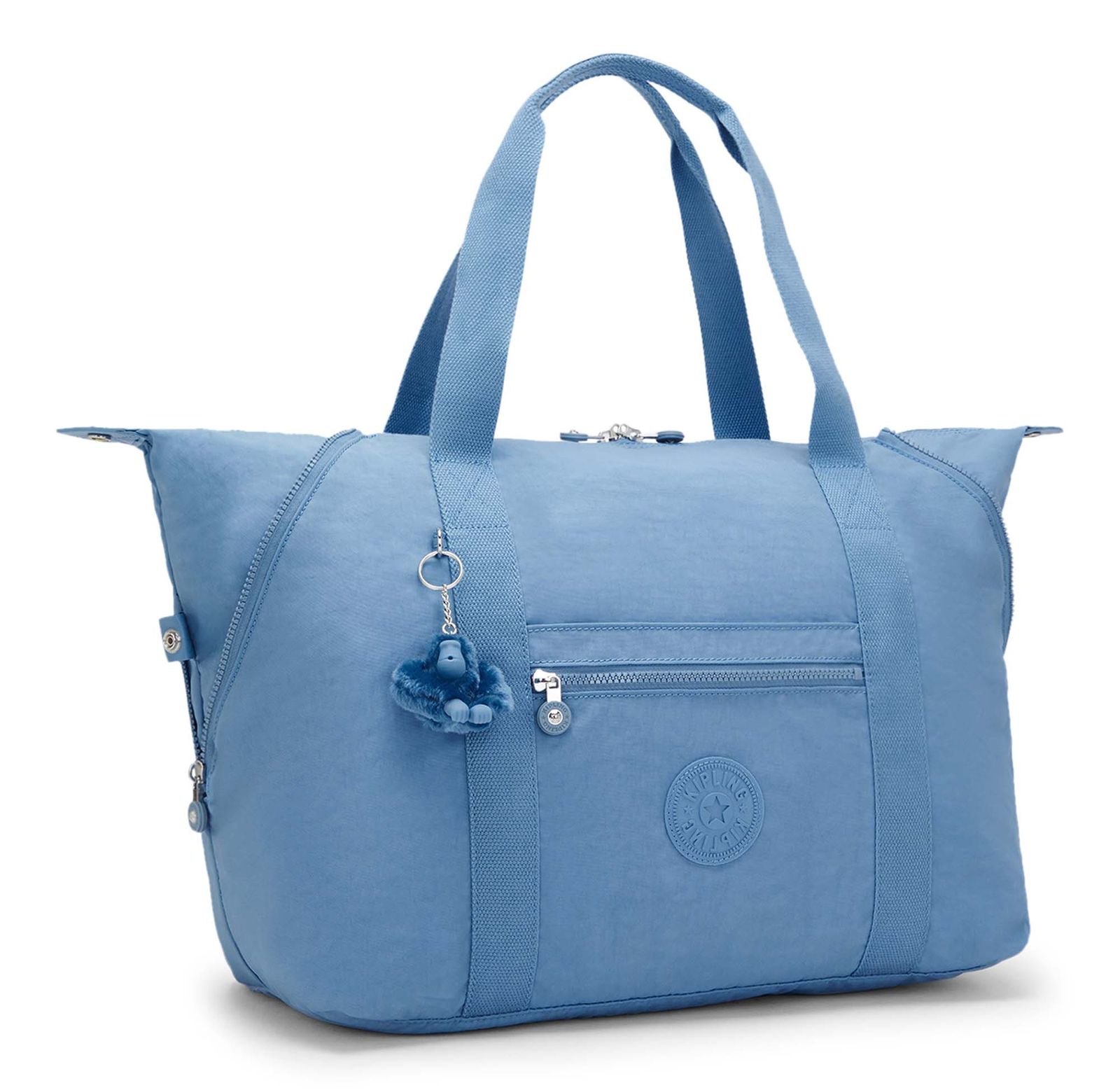 kipling Eyes Wide Open Art M Travel Tote Vintage Blue kipling Eyes Wide Open Art M Travel Tote Vintage Blue