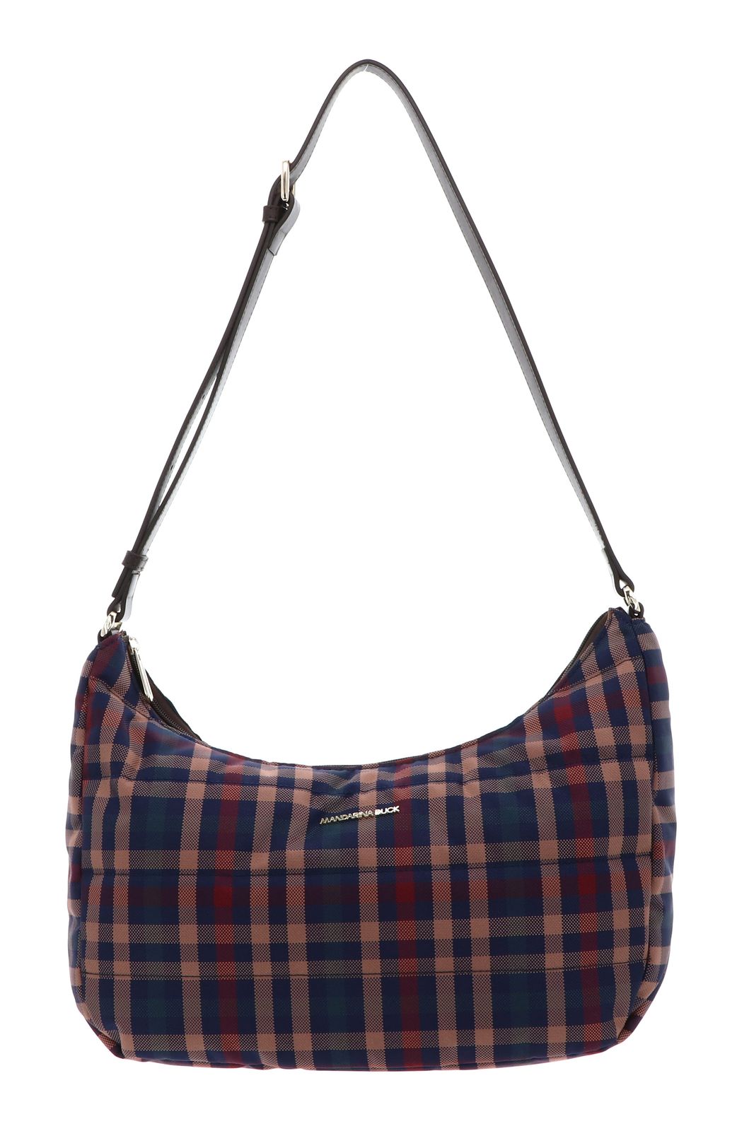MANDARINA DUCK Tartan Hobo Bag Tartan Brown