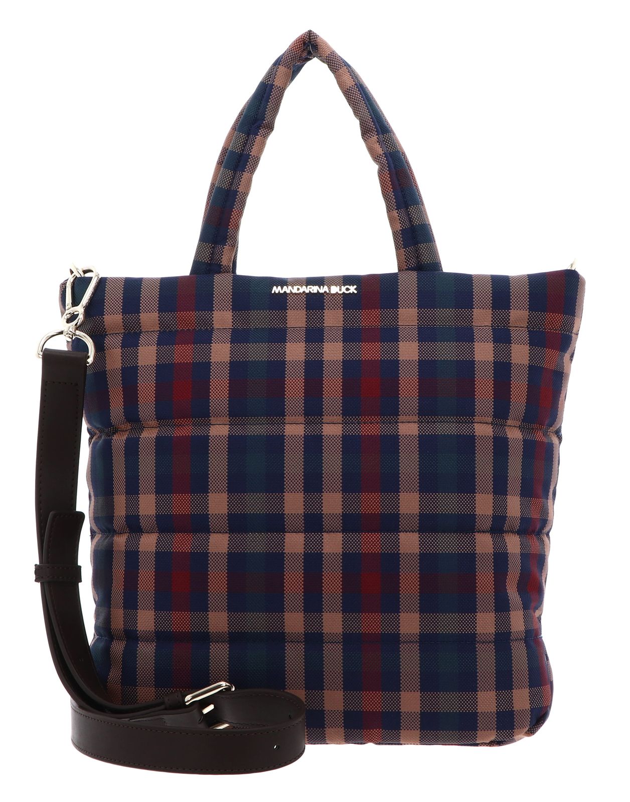 MANDARINA DUCK Tartan Tote Tartan Brown