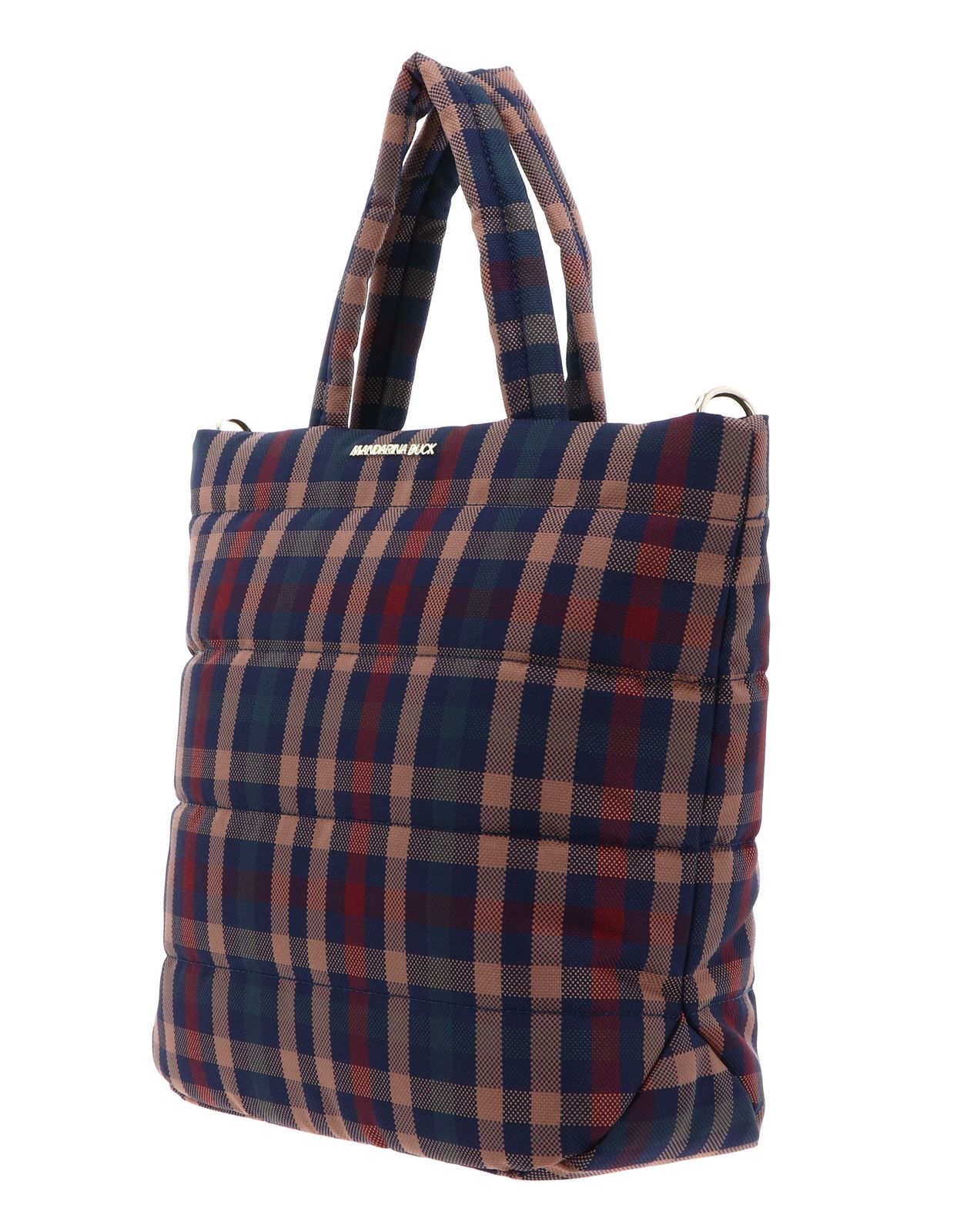 MANDARINA DUCK Tartan Tote Tartan Brown MANDARINA DUCK Tartan Tote Tartan Brown