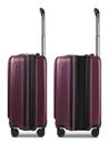 REDOLZ Essentials 14 Trolley Set 4-teilig ( S Exp. Front Pocket + Beauty Case ) Aubergine Metallic
