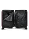 REDOLZ Essentials 14 Trolley Set 4-teilig ( S Exp. Front Pocket + Beauty Case ) Aubergine Metallic