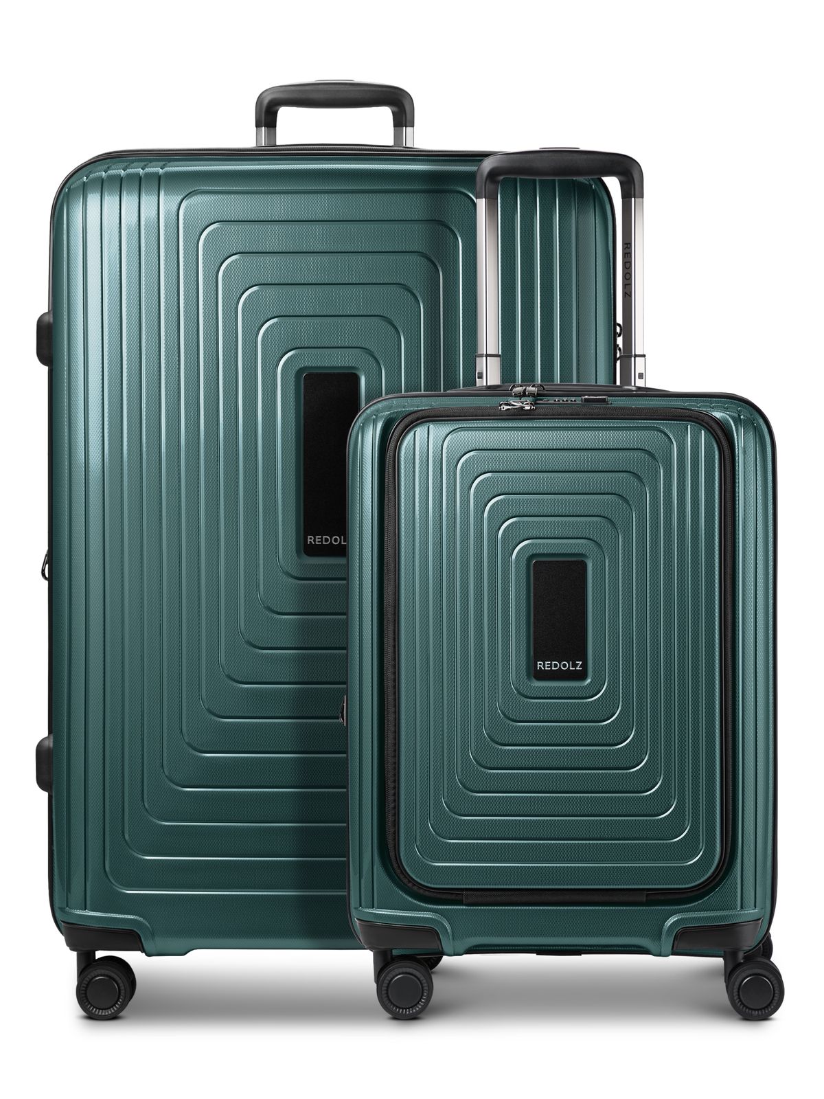REDOLZ Essentials 14 Trolley Set 2-teilig ( S Exp. Front Pocket ) Pearl-Green Metallic