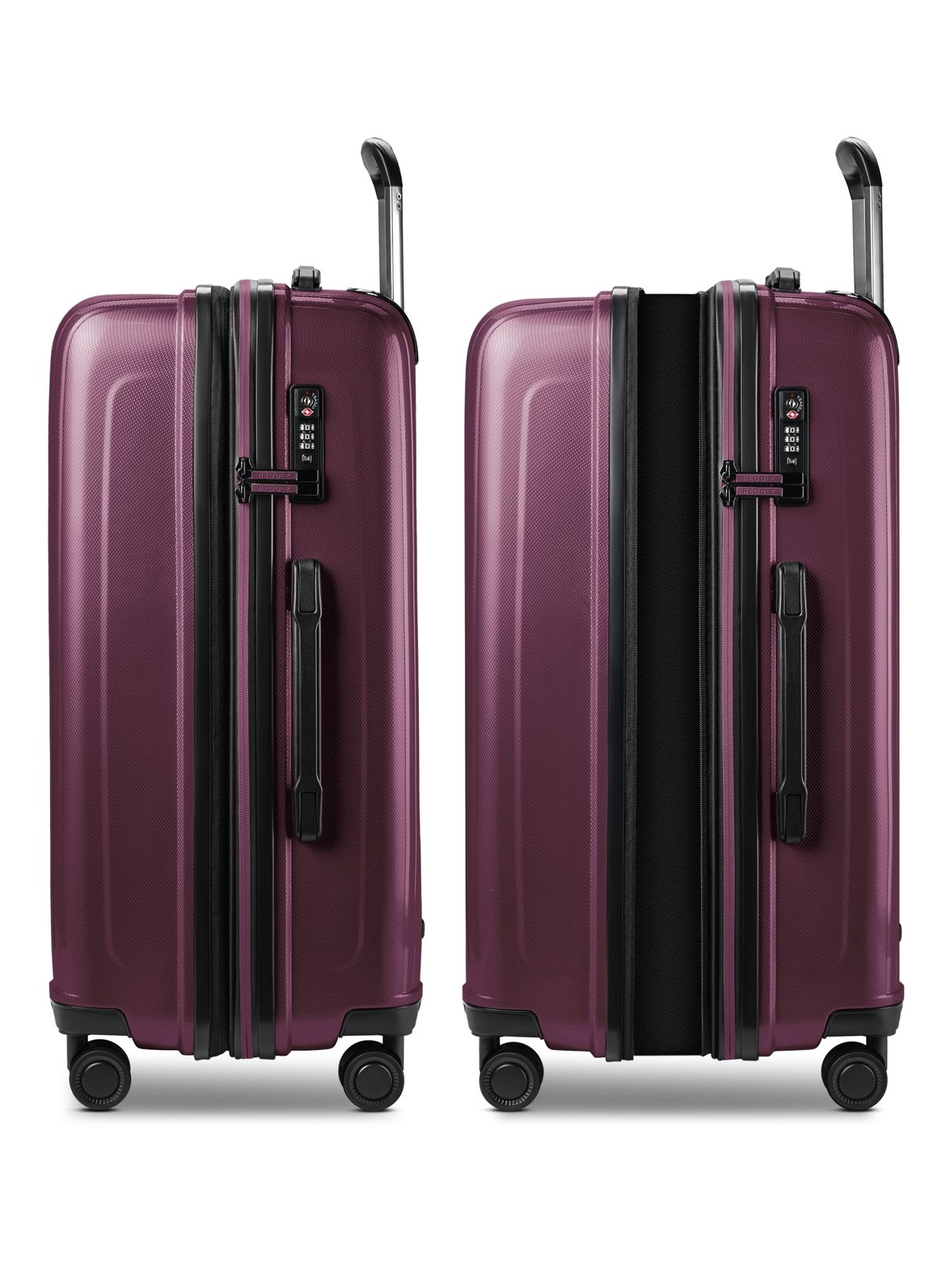 REDOLZ Essentials 14 Trolley Set 3-teilig ( S Exp. ) Aubergine Metallic REDOLZ Essentials 14 Trolley Set 3-teilig ( S Exp. ) Aubergine Metallic