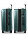 REDOLZ Essentials 14 Trolley Set 4-teilig ( S Exp. Front Pocket + Beauty Case ) Pearl-Green Metallic