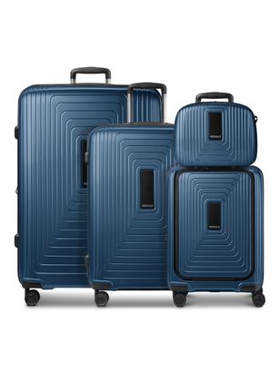REDOLZ Essentials 14 Trolley Set 4-teilig ( S Exp. Front Pocket + Beauty Case ) Dark Blue Metallic REDOLZ Essentials 14 Trolley Set 4-teilig ( S Exp. Front Pocket + Beauty Case ) Dark Blue Metallic