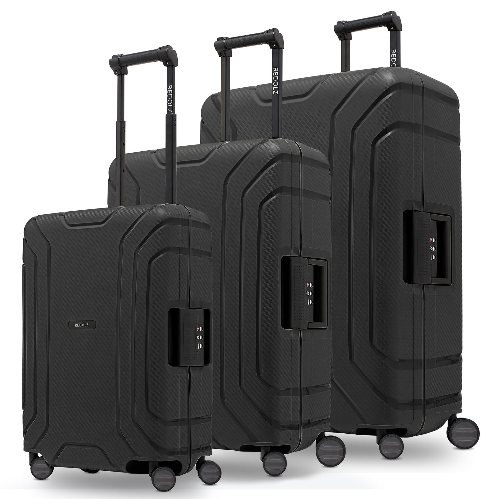 REDOLZ Essentials 15 Trolley-Set 3-teilig Deep Black