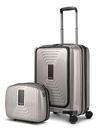 REDOLZ Essentials 14 Trolley With Front Pocket + Beauty Case Coffee Grey Metallic REDOLZ Essentials 14 Trolley With Front Pocket + Beauty Case Coffee Grey Metallic