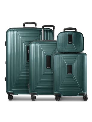 REDOLZ Essentials 14 Trolley Set 4-teilig ( S Exp. + Beauty Case ) Pearl-Green Metallic
