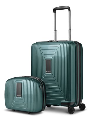 REDOLZ Essentials 14 Trolley Set 2-teilig ( S Exp. + Beauty Case ) Pearl-Green Metallic