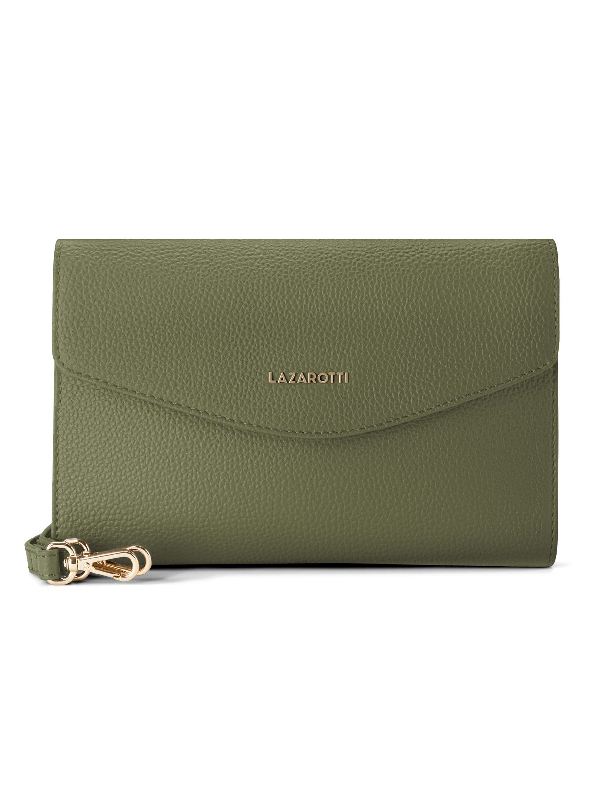 Lazarotti Bologna Leather Clutch Olive