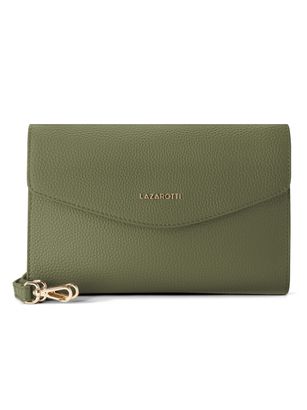 Lazarotti Bologna Leather Clutch Olive