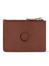 Lazarotti Bologna Leather Zip Etui 4 Card Slots Bluetooth-Tracker Brown