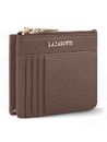 Lazarotti Bologna Leather Zip Etui 4 Card Slots Bluetooth-Tracker Taupe