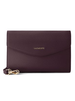 Lazarotti Bologna Leather Clutch Burgundy