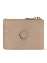 Lazarotti Bologna Leather Zip Etui 4 Card Slots Bluetooth-Tracker Sand