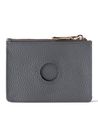 Lazarotti Bologna Leather Zip Etui 4 Card Slots Bluetooth-Tracker Grey