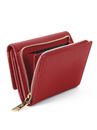 Lazarotti Bologna Leather Zip Wallet With 15 Card Slots M Red