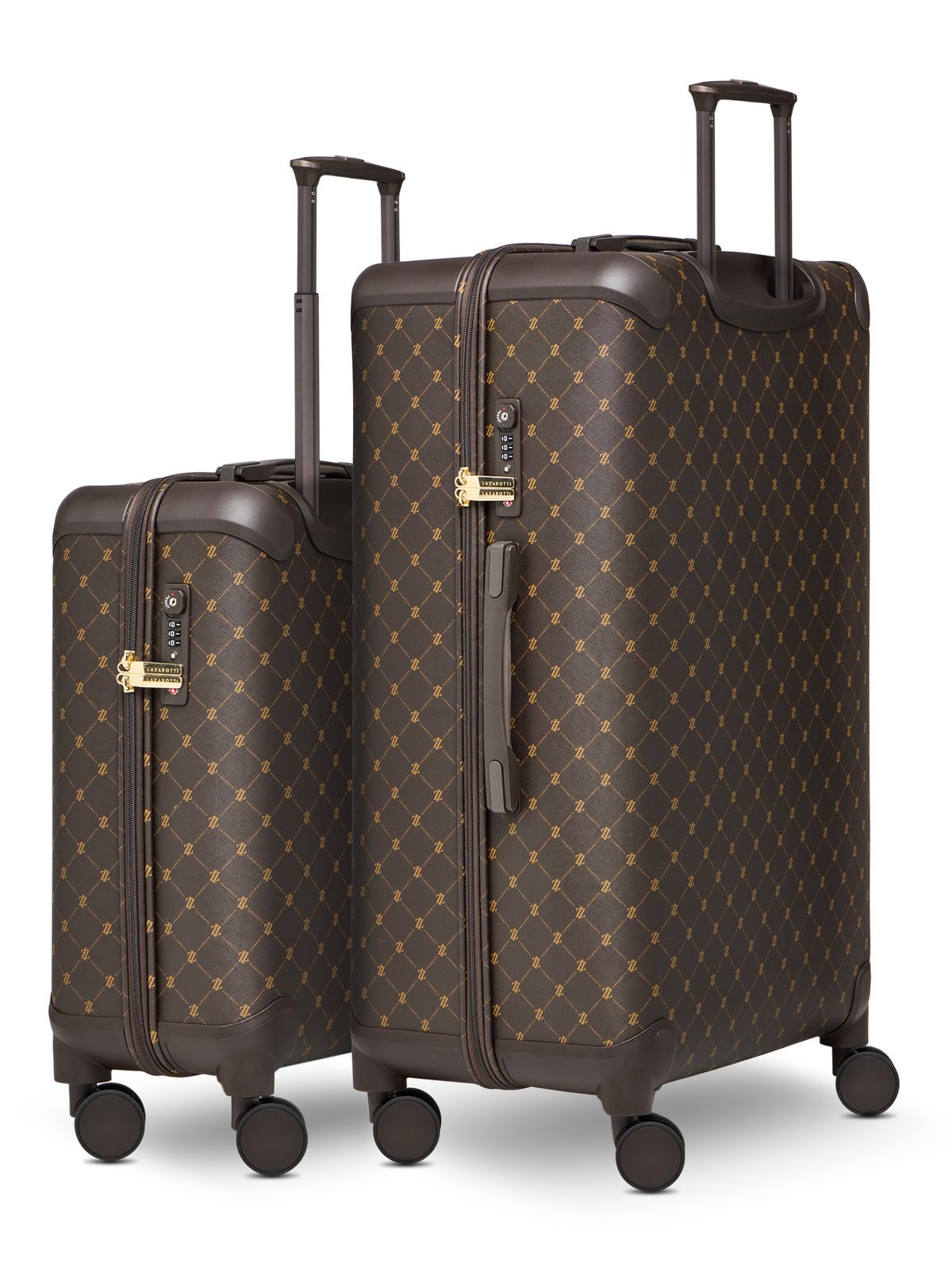 Lazarotti Palermo Trolley-Set S + L Dark Brown 1 Lazarotti Palermo Trolley-Set S + L Dark Brown 1