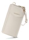 Lazarotti Bologna Leather Zip Around Wallet With Phone Pocket Cream Lazarotti Bologna Leather Zip Around Wallet With Phone Pocket Cream