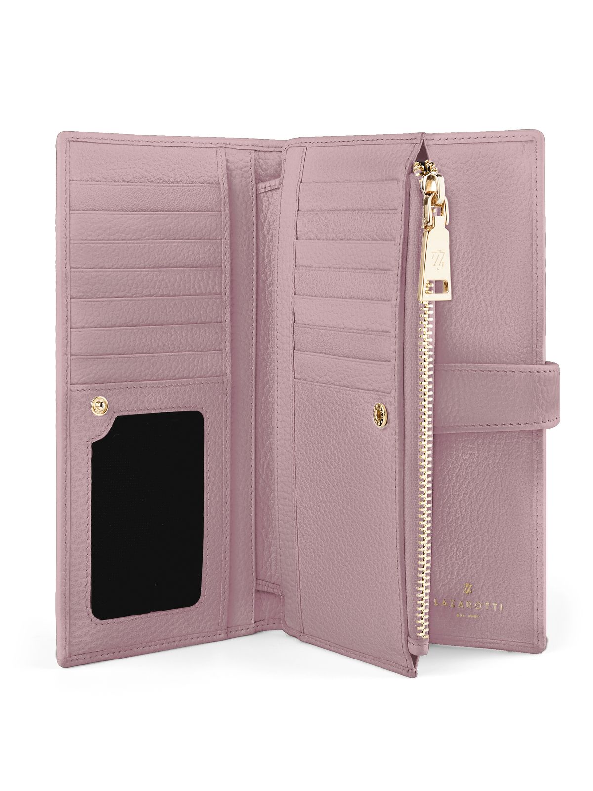 Lazarotti Bologna Leather Wallet 20 cm Rose Lazarotti Bologna Leather Wallet 20 cm Rose