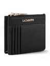 Lazarotti Bologna Leather Zip Etui 4 Card Slots Bluetooth-Tracker Black