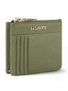 Lazarotti Bologna Leather Zip Etui 4 Card Slots Bluetooth-Tracker Olive