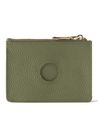 Lazarotti Bologna Leather Zip Etui 4 Card Slots Bluetooth-Tracker Olive