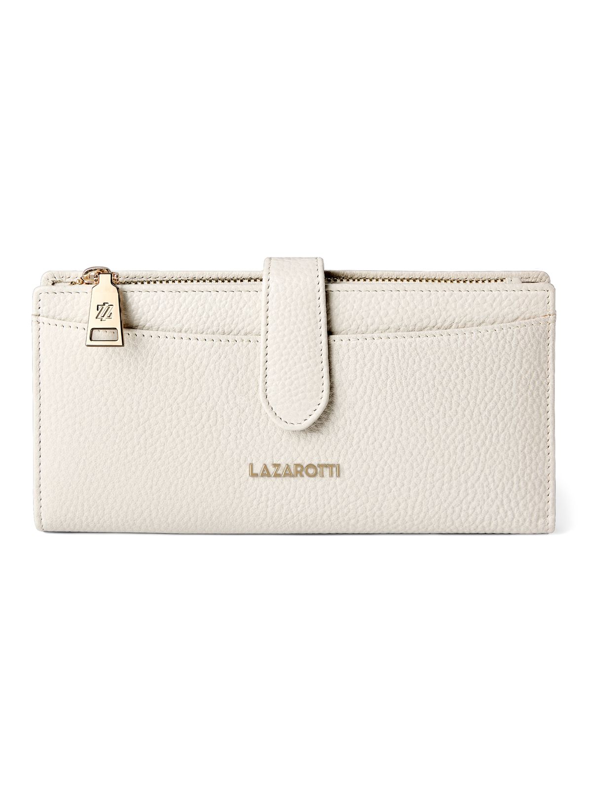 Lazarotti Bologna Leather Wallet 20 cm Cream