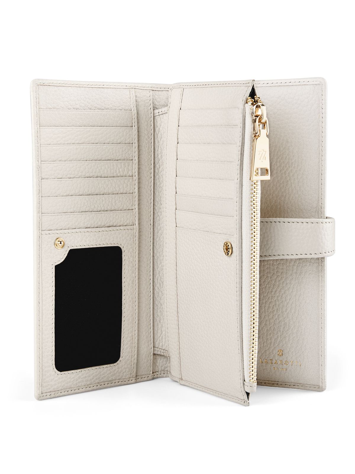 Lazarotti Bologna Leather Wallet 20 cm Cream Lazarotti Bologna Leather Wallet 20 cm Cream