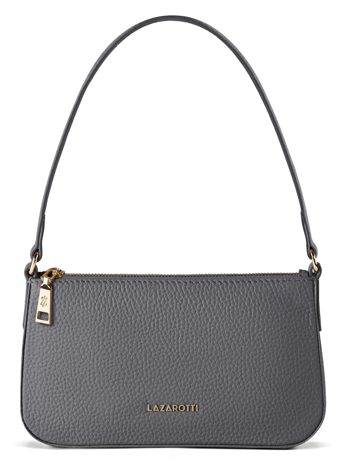 Lazarotti Bologna Leather Pochette Grey