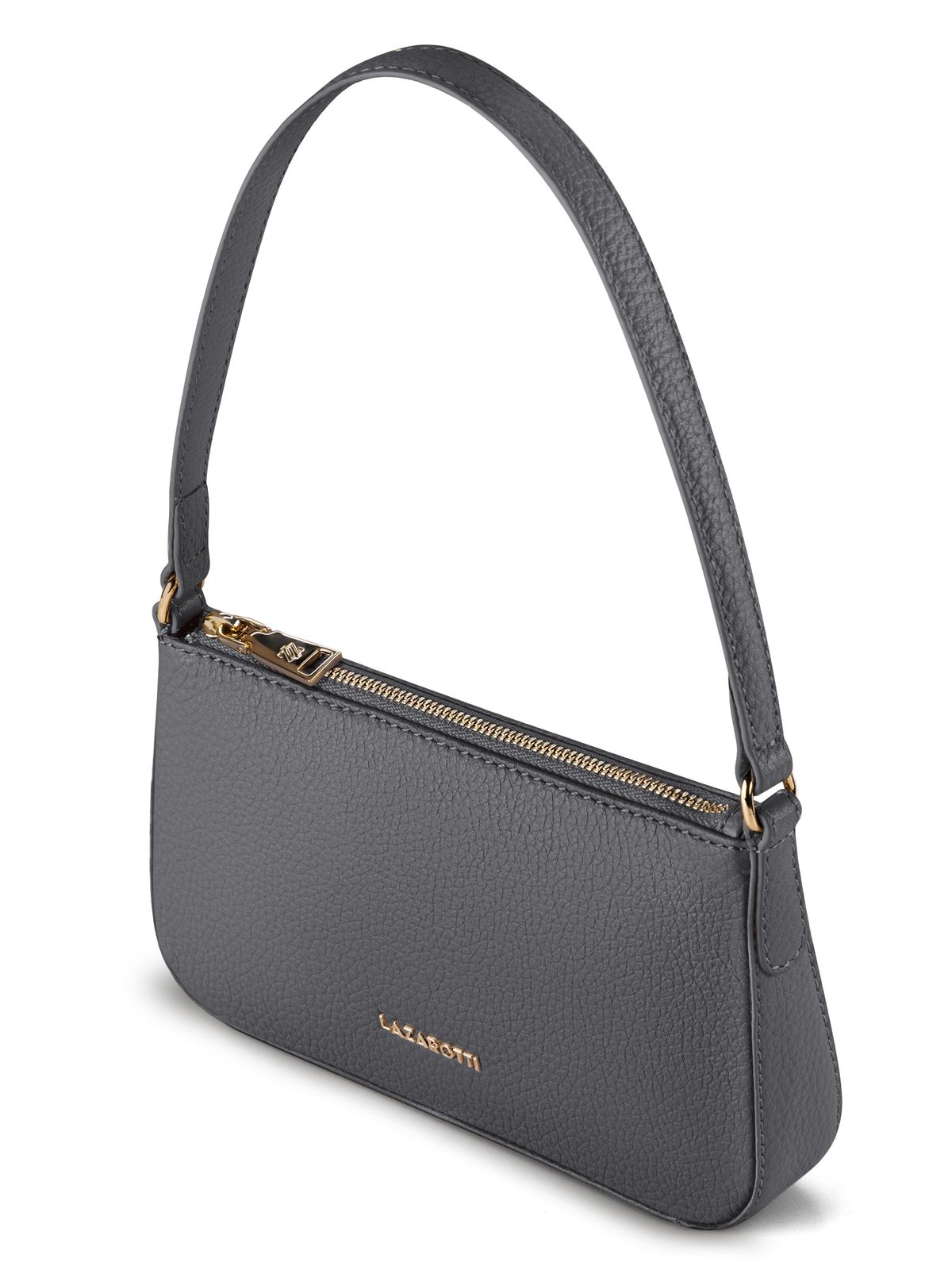 Lazarotti Bologna Leather Pochette Grey Lazarotti Bologna Leather Pochette Grey