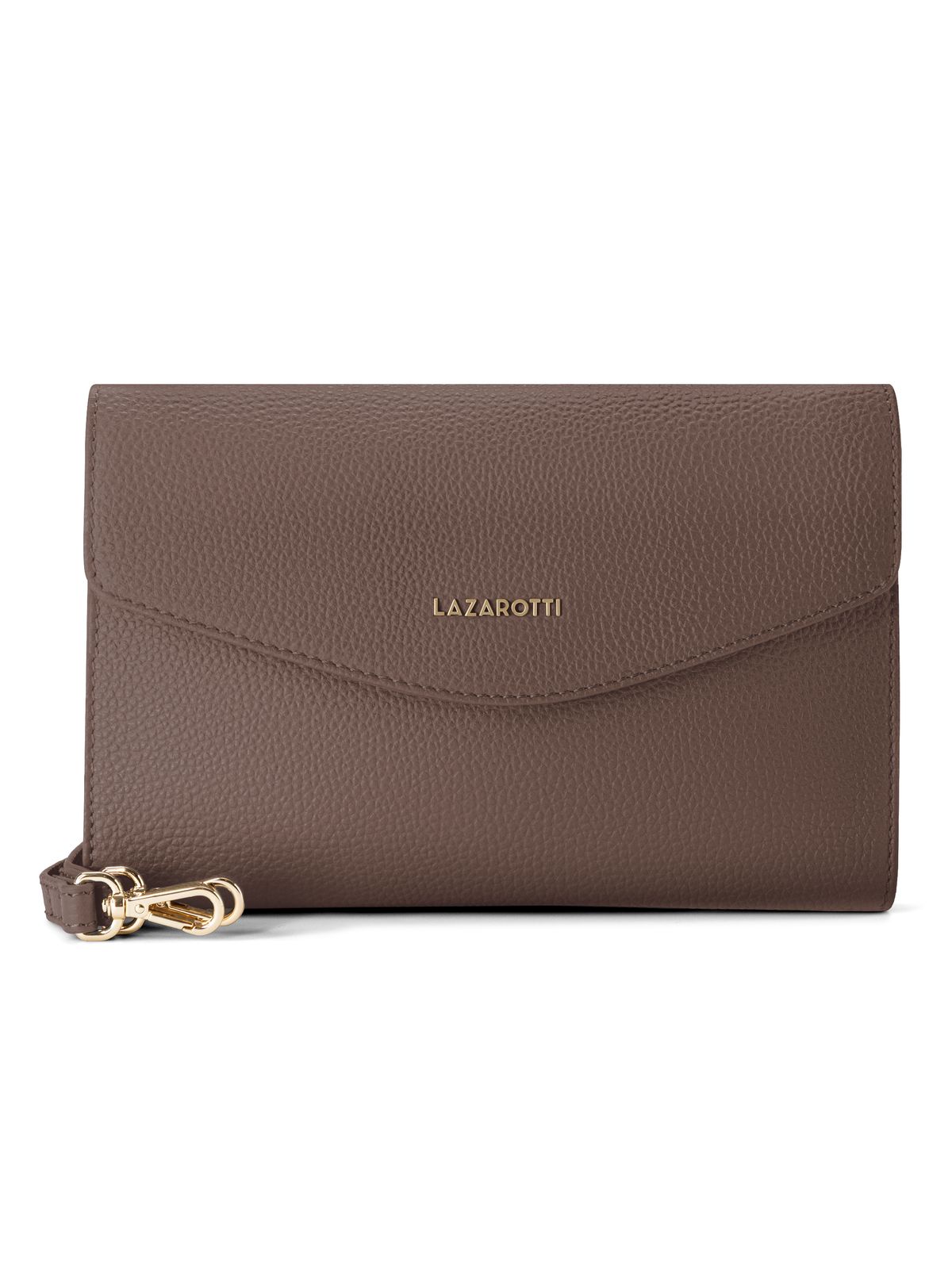 Lazarotti Bologna Leather Clutch Taupe