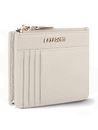 Lazarotti Bologna Leather Zip Etui 4 Card Slots Bluetooth-Tracker Cream