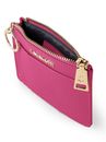 Lazarotti Bologna Leather Zip Etui 4 Card Slots Bluetooth-Tracker Hot Pink