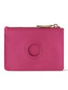 Lazarotti Bologna Leather Zip Etui 4 Card Slots Bluetooth-Tracker Hot Pink