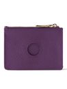 Lazarotti Bologna Leather Zip Etui 4 Card Slots Bluetooth-Tracker Purple