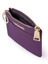 Lazarotti Bologna Leather Zip Etui 4 Card Slots Bluetooth-Tracker Purple