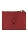 Lazarotti Bologna Leather Zip Etui 4 Card Slots Bluetooth-Tracker Red