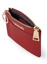 Lazarotti Bologna Leather Zip Etui 4 Card Slots Bluetooth-Tracker Red