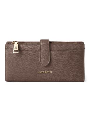 Lazarotti Bologna Leather Wallet 20 cm Taupe