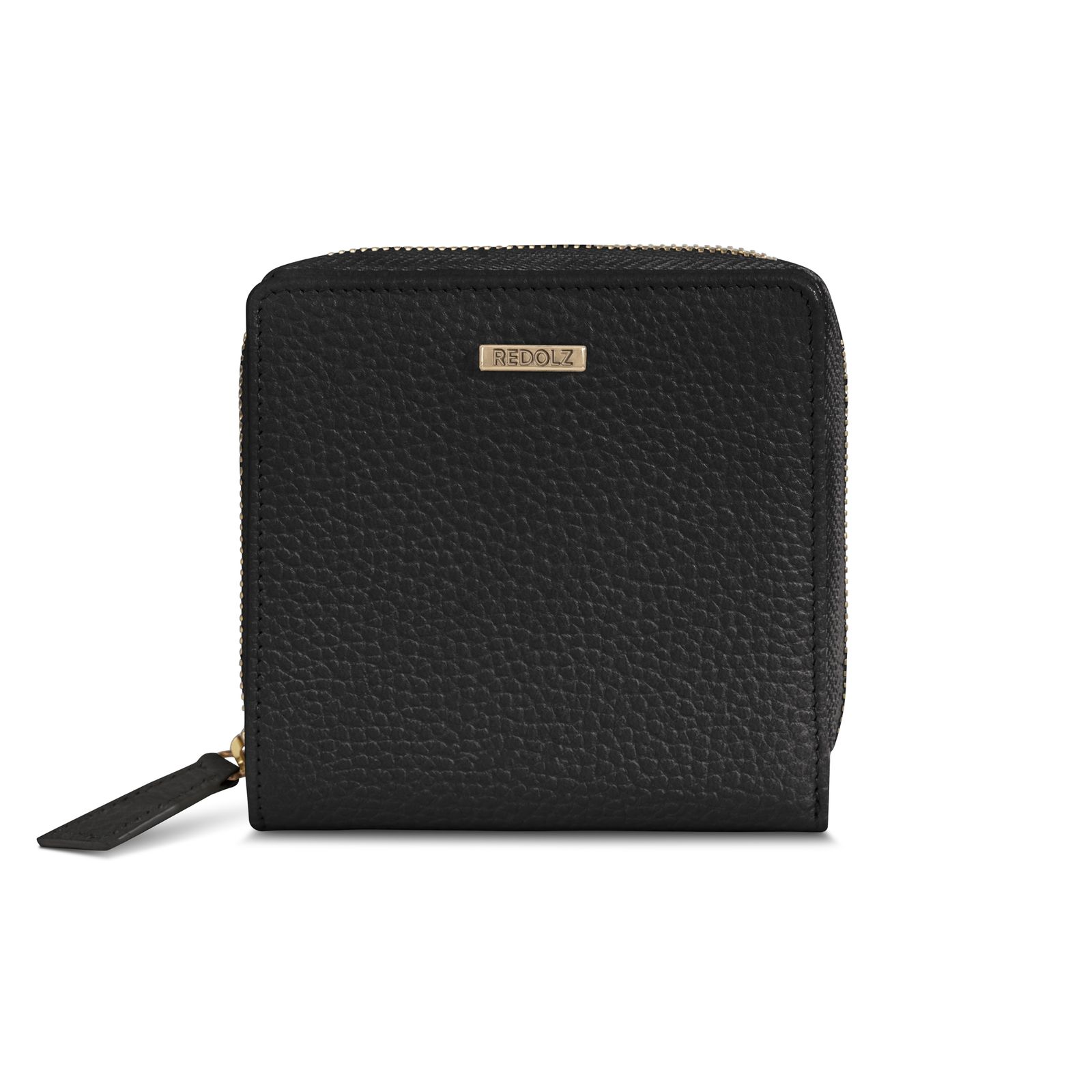 REDOLZ Leather Essentials Zip Wallet 6CC S Black