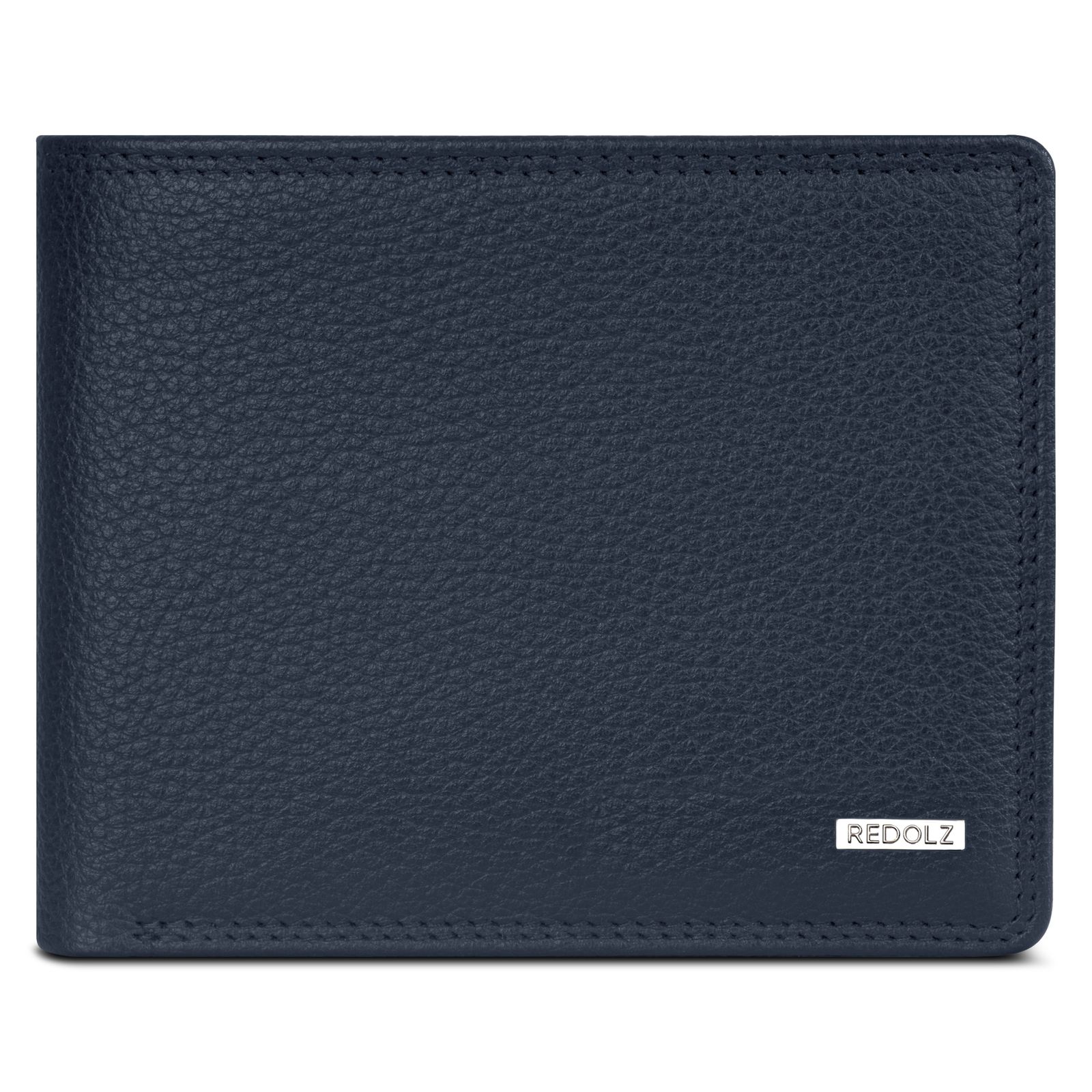 REDOLZ Leather Essentials Wallet Side Flap 8CC M Navy